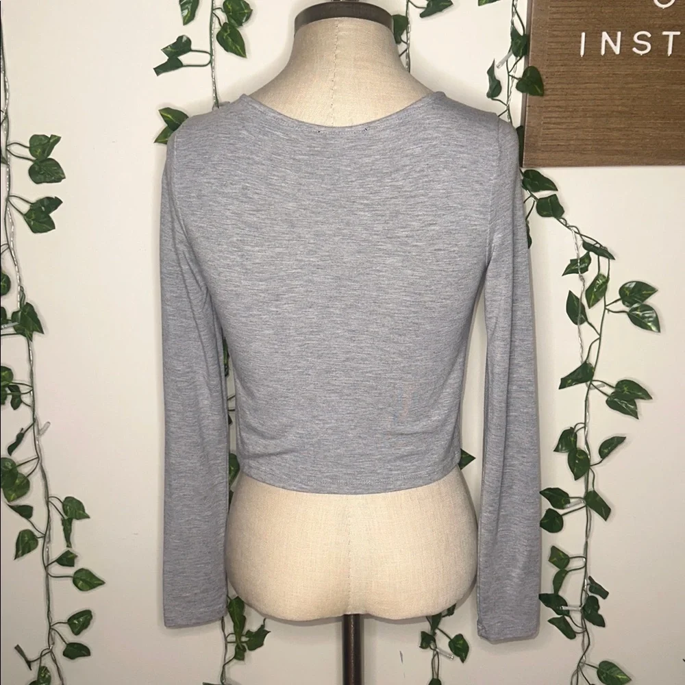 Forever 21 Basic Gray Long Sleeve Tee